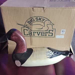 Big Sky Carvers Duck Decoy. Wood Carved. New In Box